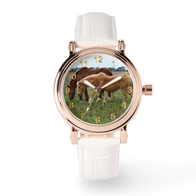 Kastanie und Palomino Foal, Armbanduhr (Vorderseite)
