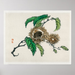 Kastanie von Kōno Bairei (1844-1895) Poster