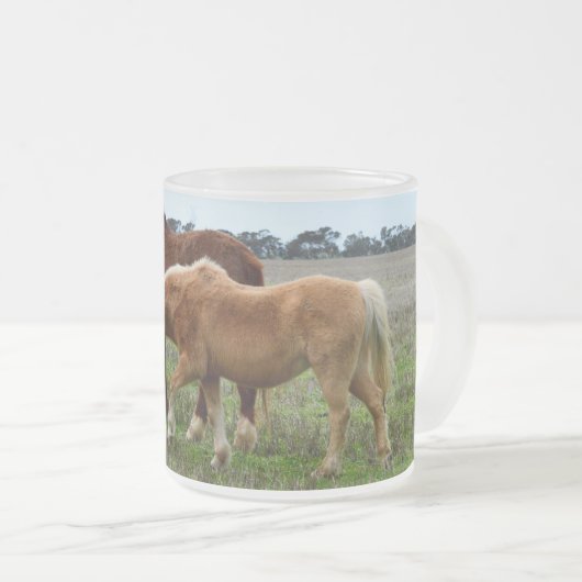 Kastanie Winterwaldpferde, Mattglastasse (VorderseiteRechts)