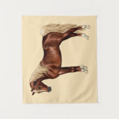 Kastanien Ägyptisches Arabianisches Pferd Flaxen M Wandteppich (Vorderseite)