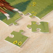 Kastanien Ägyptisches Arabianisches Pferd in Frühl Puzzle (Seite)