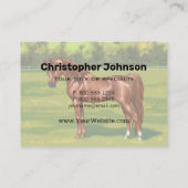 Kastanien Ägyptisches Arabianisches Pferd in Frühl Visitenkarte (Rückseite)