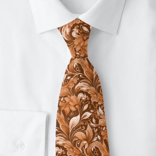Kastanien-Botanik-Batik Krawatte