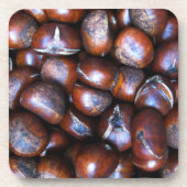 Kastanien Getränkeuntersetzer (Vorderseite)