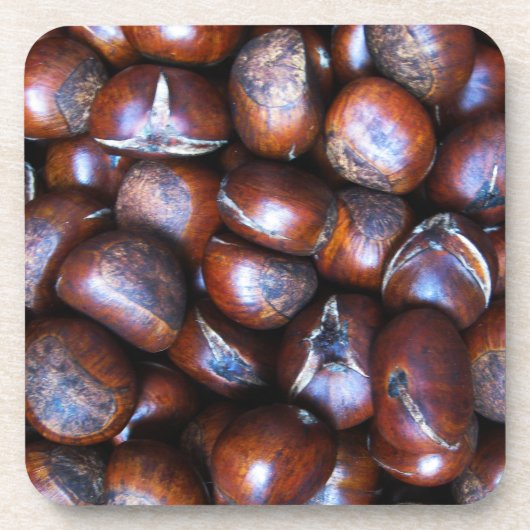 Kastanien Getränkeuntersetzer (Vorderseite)