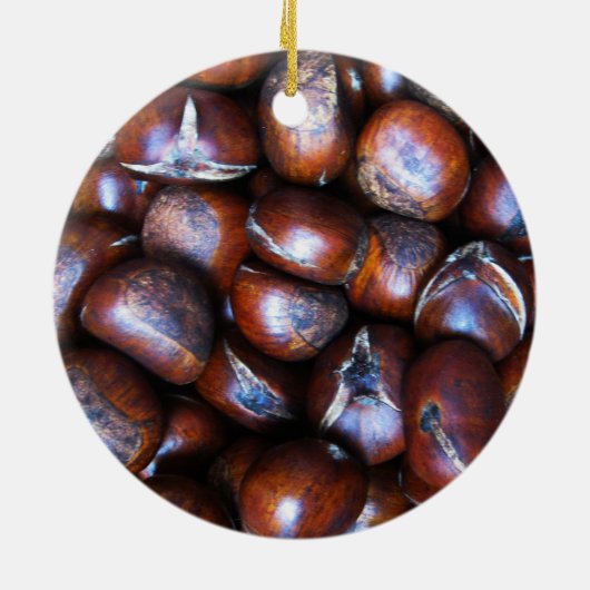 Kastanien Keramik Ornament (Hinten)