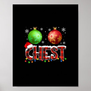 Kastanien lustig passende Paare Weihnachtslichter Poster