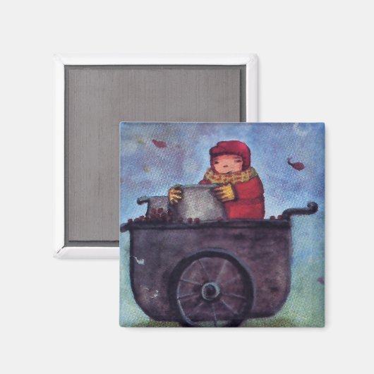 Kastanien Magnet (Vorderseite/Rückseite)