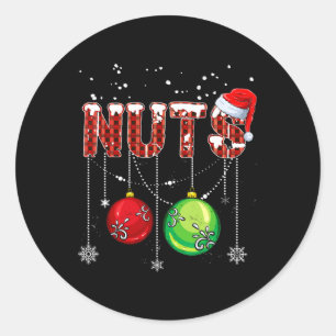 Kastanien Matching Family Fun Brustkerne Weihnacht Runder Aufkleber