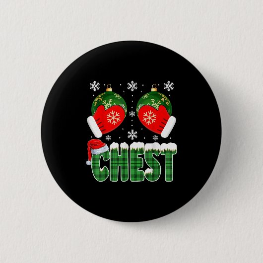 Kastanien Matching Family Funny Brust Nuts Christm Button (Vorderseite)