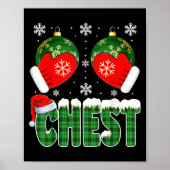 Kastanien Matching Family Funny Brust Nuts Christm Poster (Vorne)