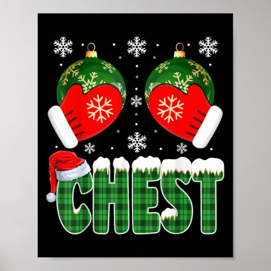 Kastanien Matching Family Funny Brust Nuts Christm Poster (Vorne)