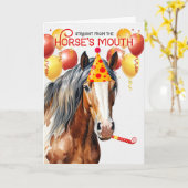 Kastanien Paint Horse Funny Geburtstag Karte (Gelbe Blume)