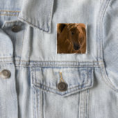 Kastanien-Pferdeentwurfs-Button Button (Beispiel)