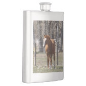 Kastanien-Pferdeflasche Flachmann (Rechts)