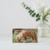 Kastanien-PferdeVisitenkarte Visitenkarte (Stehend Vorderseite)