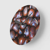 Kastanien Runde Wanduhr (Winkel)