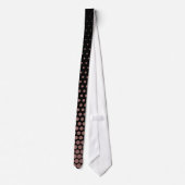 Kastanien Techno Dots Modern Black Krawatte (Rückseite)