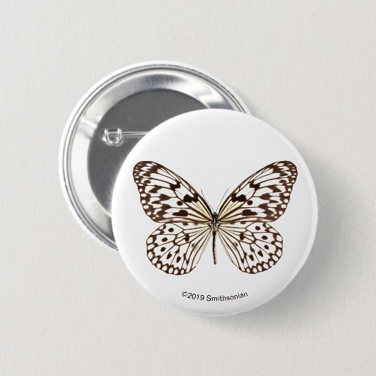 Kastanien-Tiger-Schmetterling Button (Vorne & Hinten)