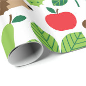 Kastanien u. Igels-nahtloses Muster Geschenkpapier (Rolleneckpunkt)