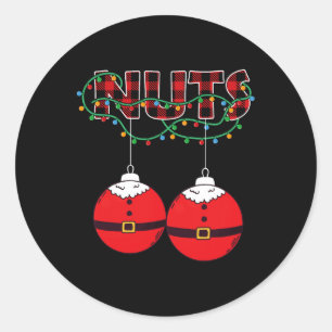 Kastanien Weihnachts Matching Weihnachten Runder Aufkleber