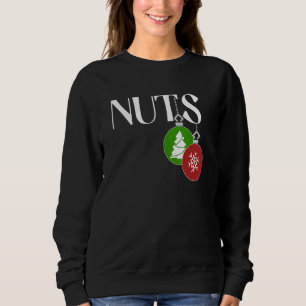 Kastanien-Weihnachts-Paar-Mann-Büro-Weihnachtsfeie Sweatshirt