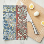 Kastanienbaum,Blätter,Botanischer Jugendstil Geschirrtuch (Viertel Falte)