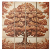 Kastanienbaum Herbst Orangefarbene Keramik Tile Fliese (Vorderseite)