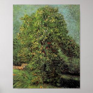 Kastanienbaum in Blossom, Van Gogh Kunst Poster