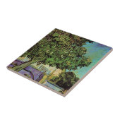 Kastanienbaum in Blossom von Vincent van Gogh Fliese (Seite)