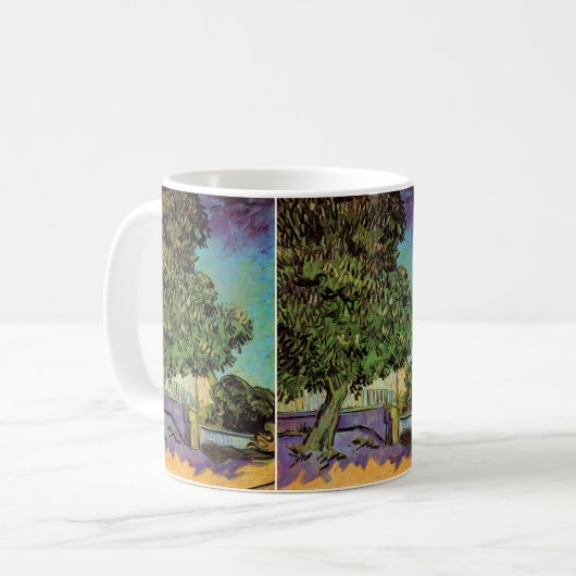 Kastanienbaum in Blossom von Vincent van Gogh Kaffeetasse (Vorderseite Links)
