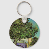 Kastanienbaum in Blossom von Vincent van Gogh Schlüsselanhänger (Rückseite)