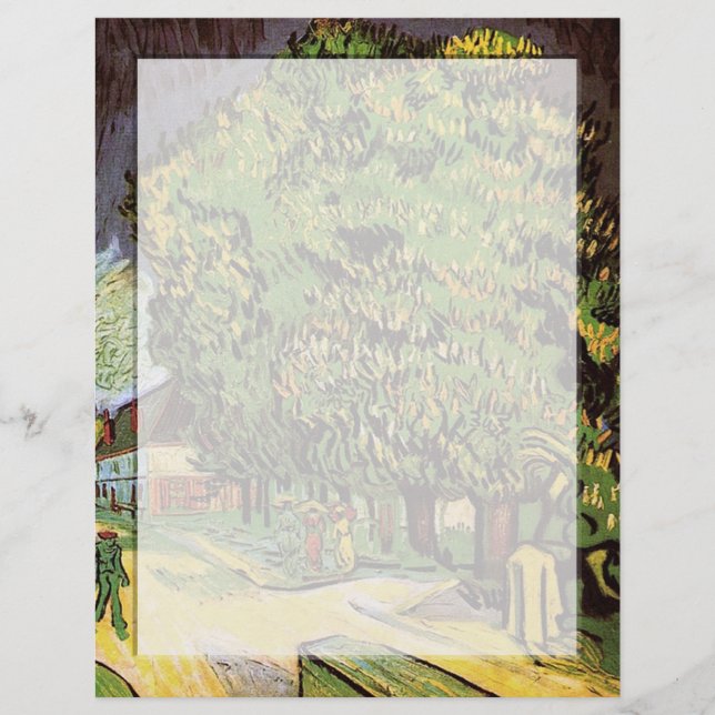 Kastanienbäume in Blossom, Vincent van Gogh. (Vorderseite)