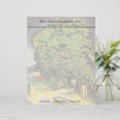 Kastanienbäume in Blossom, Vincent van Gogh. Briefkopf (Stehend Vorderseite)