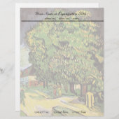 Kastanienbäume in Blossom, Vincent van Gogh. Briefkopf (Vorne/Hinten)