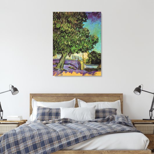 Kastanienbäume in Blossom, Vincent van Gogh. Leinwanddruck (Insitu (Schlafzimmer))