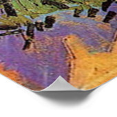 Kastanienbäume in Blossom, Vincent van Gogh. Poster (Ecke)