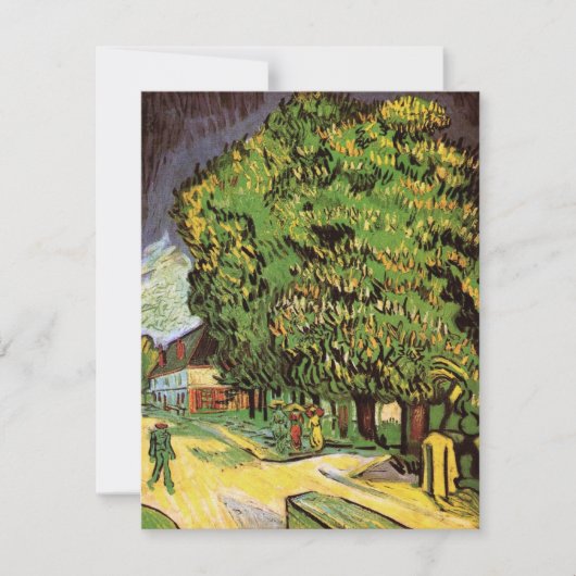 Kastanienbäume in Blossom von Vincent van Gogh (Vorderseite)
