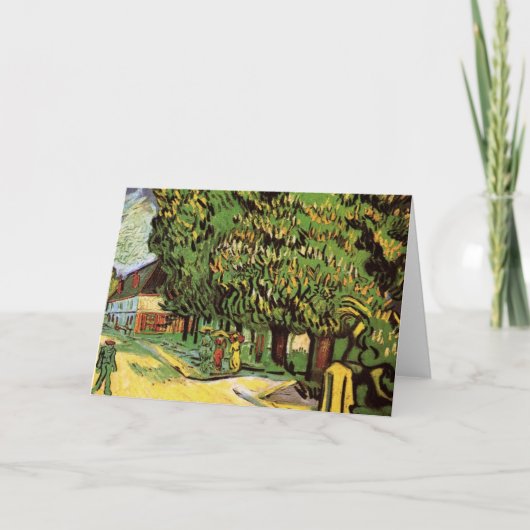 Kastanienbäume in Blossom von Vincent van Gogh Karte (Vorderseite)