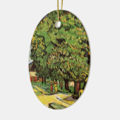 Kastanienbäume in Blossom von Vincent van Gogh Keramik Ornament (Links)