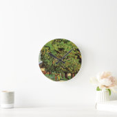 Kastanienbäume in Blossom von Vincent van Gogh Runde Wanduhr (Zuhause)