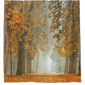 Kastanienbaumweg im Herbst Duschvorhang (Vorderseite)