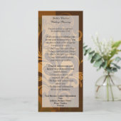 Kastanienbraun/Gold/Green Rack Card/Menü/Programm (Stehend Vorderseite)