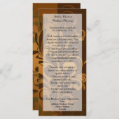 Kastanienbraun/Gold/Green Rack Card/Menü/Programm (Vorne/Hinten)