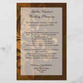 Kastanienbraun/Gold/Grün Programm, Menü oder Flyer (Vorne)