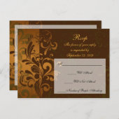 Kastanienbraun Gold/Grüne UAWG Antwort Postkarte (Vorne/Hinten)