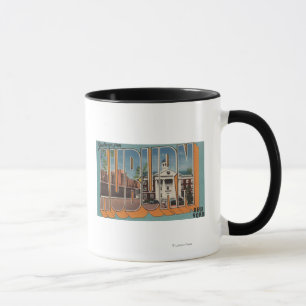 Kastanienbraun, New York - große Buchstabe-Szenen Tasse