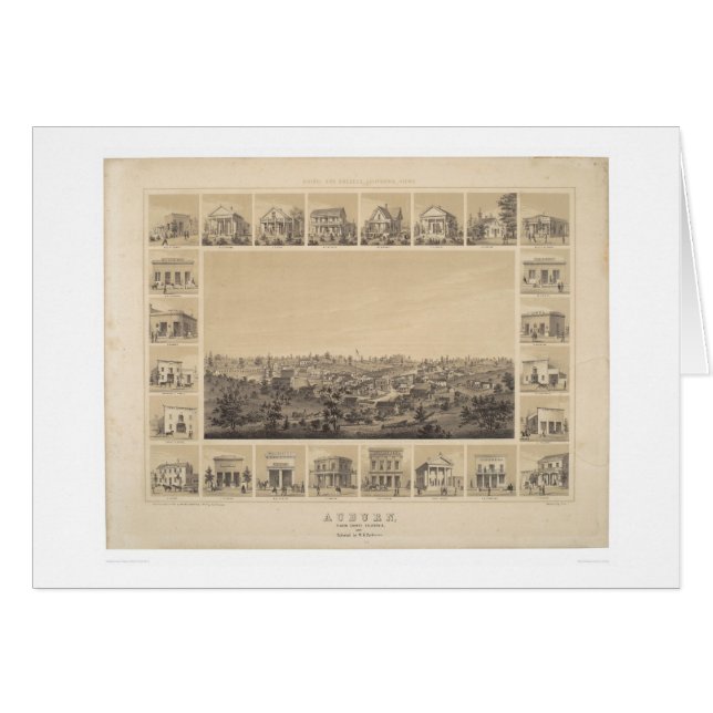 Kastanienbraun, panoramische Karte Kaliforniens (Vorderseite (Horizontal))