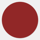 Kastanienbraun Runder Aufkleber (Vorderseite)