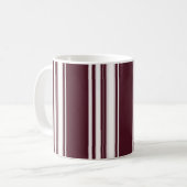 Kastanienbraun Stripes Tasse (Vorderseite Links)